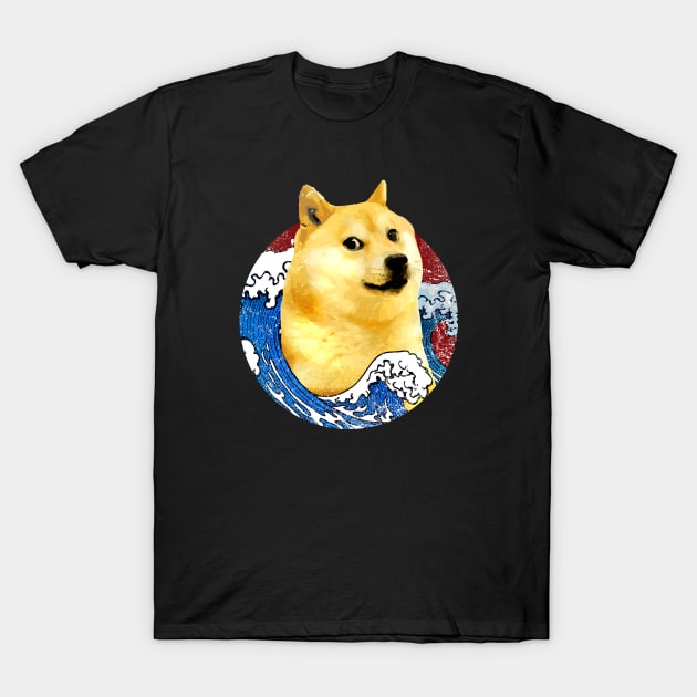 dogecoin wave T-Shirt by aldistar